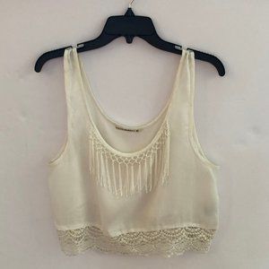 Hippie Laundry Off White Crop Top XL NWT